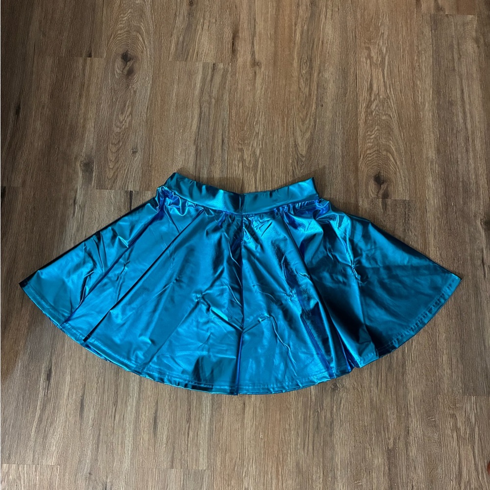 Metallic Blue Women's Skirt